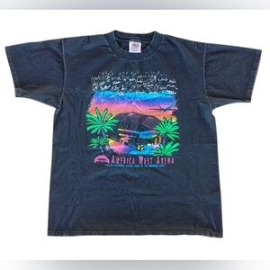 Vintage 1992 America West Arena Phoenix Graphic Tee Oneita USA Made L Single